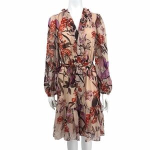 Kobi Halperin Samara Floral Tie-Waist Dress Size XS